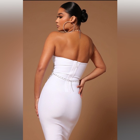 Kendall Embellished Midi Dress Set - White - Picture 4 of 6